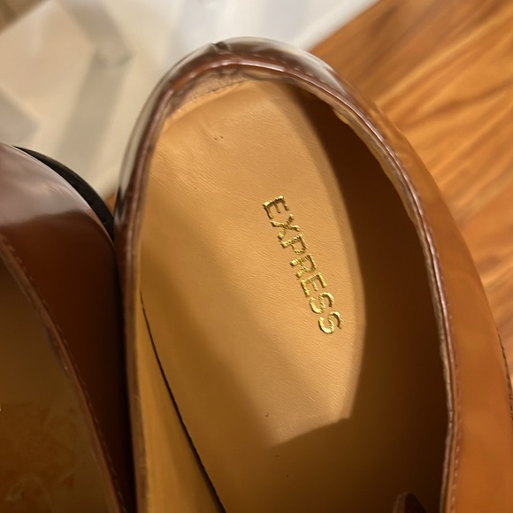 NEW $158 Express men’s Brown Leather Dress Shoes size 11 main image 5